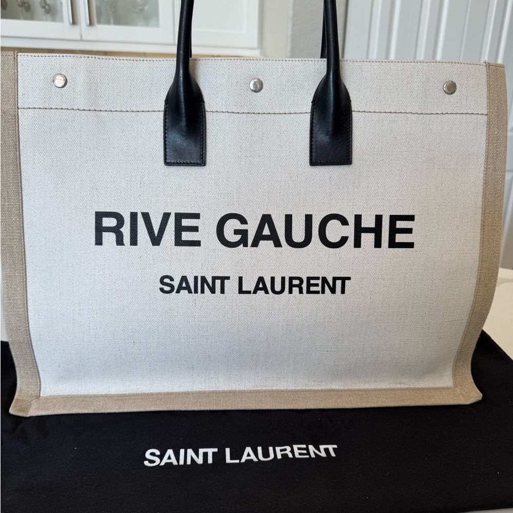 Saint Laurent Rive Gauche Canvas Tote